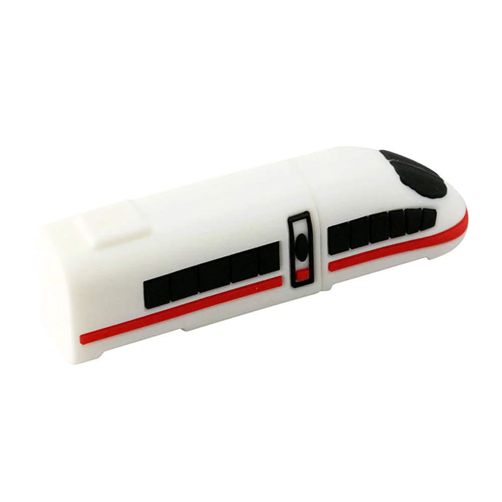Флешка Резиновая Поезд Экспресс Train Express Q424 белый 16 Гб - фото 4