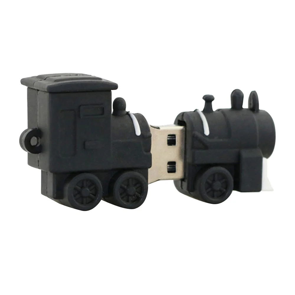 Флешка Резиновая Поезд Тепловоз Train Diesel Q425 черный 128 Гб - фото 2