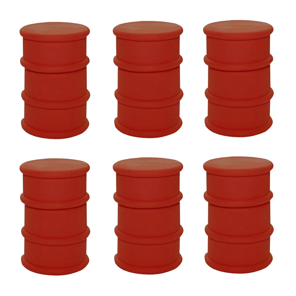 Флешка Резиновая Бочка Barrel Q428 бордовый 1 Гб - фото 7