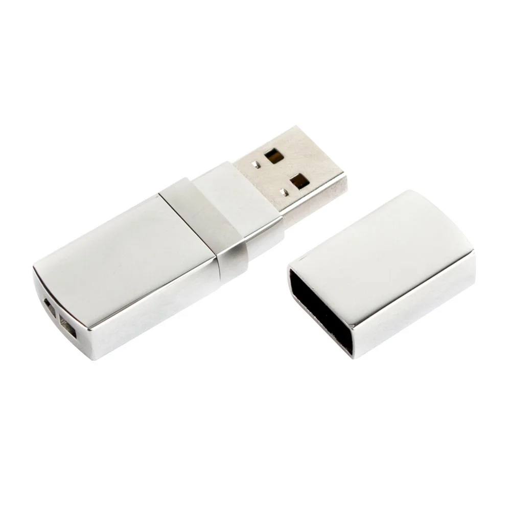 Флешка Металлическая Телос Telos R429 серебряный 32 Гб - фото 4