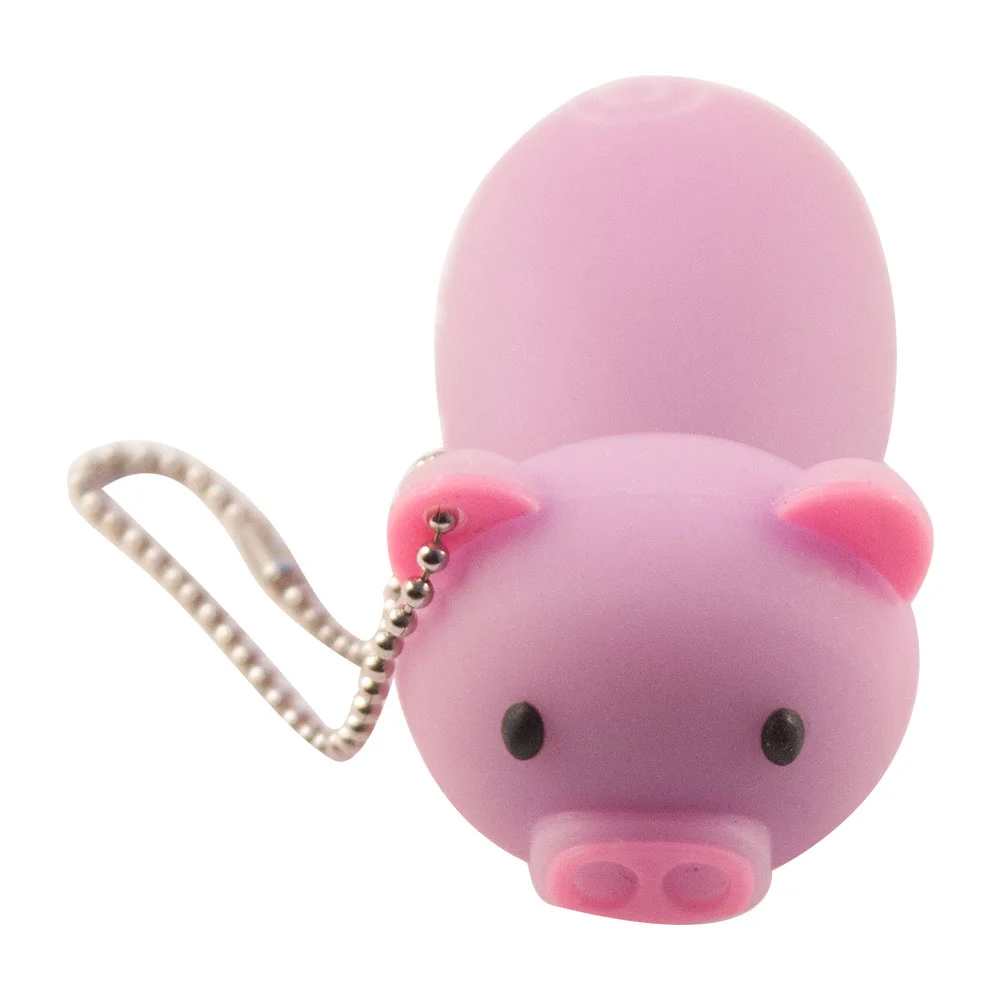 Флешка Резиновая Поросенок Piggy Q430 сиреневый 16 Гб - фото 1