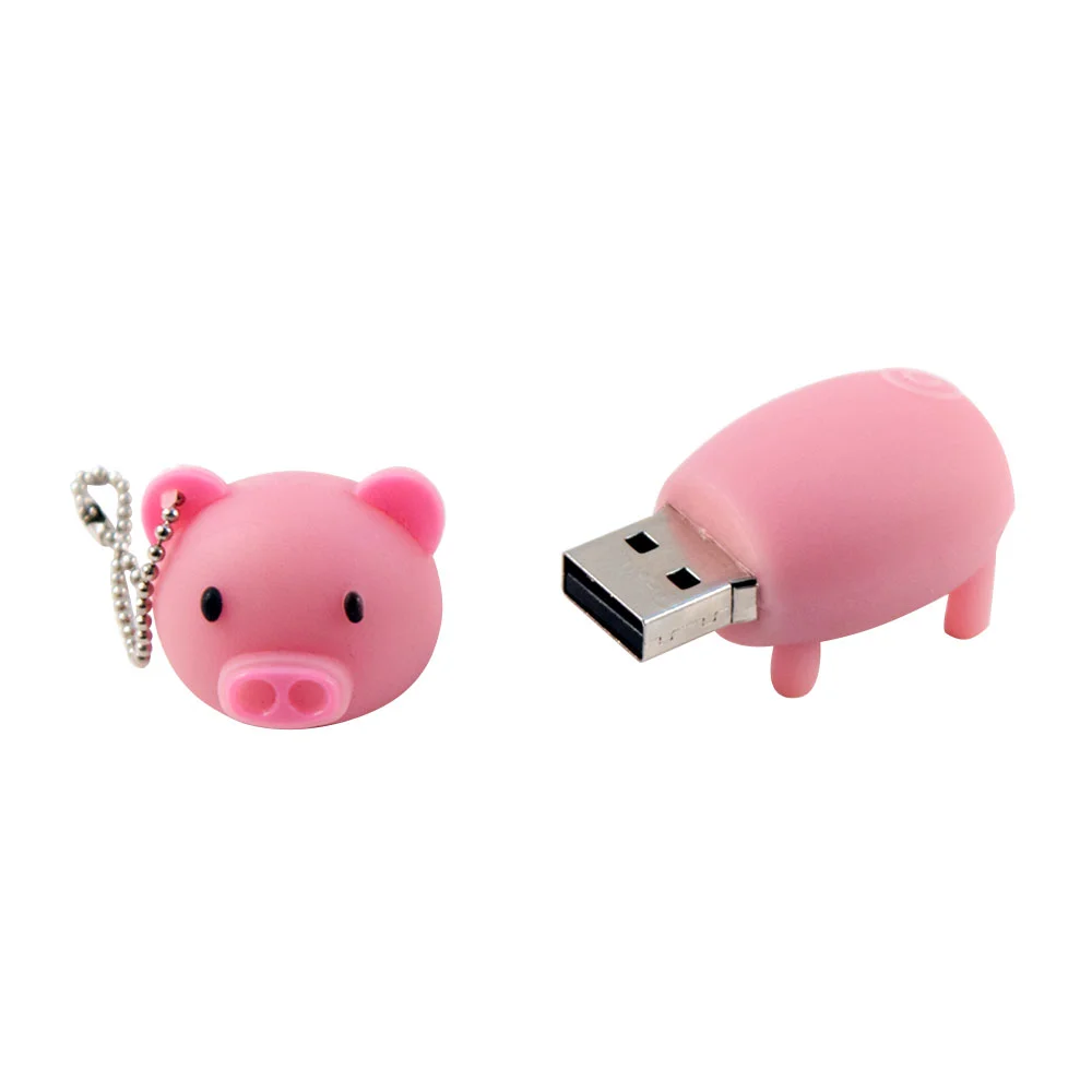 Флешка Резиновая Поросенок Piggy Q430 розовый 32 Гб - фото 2
