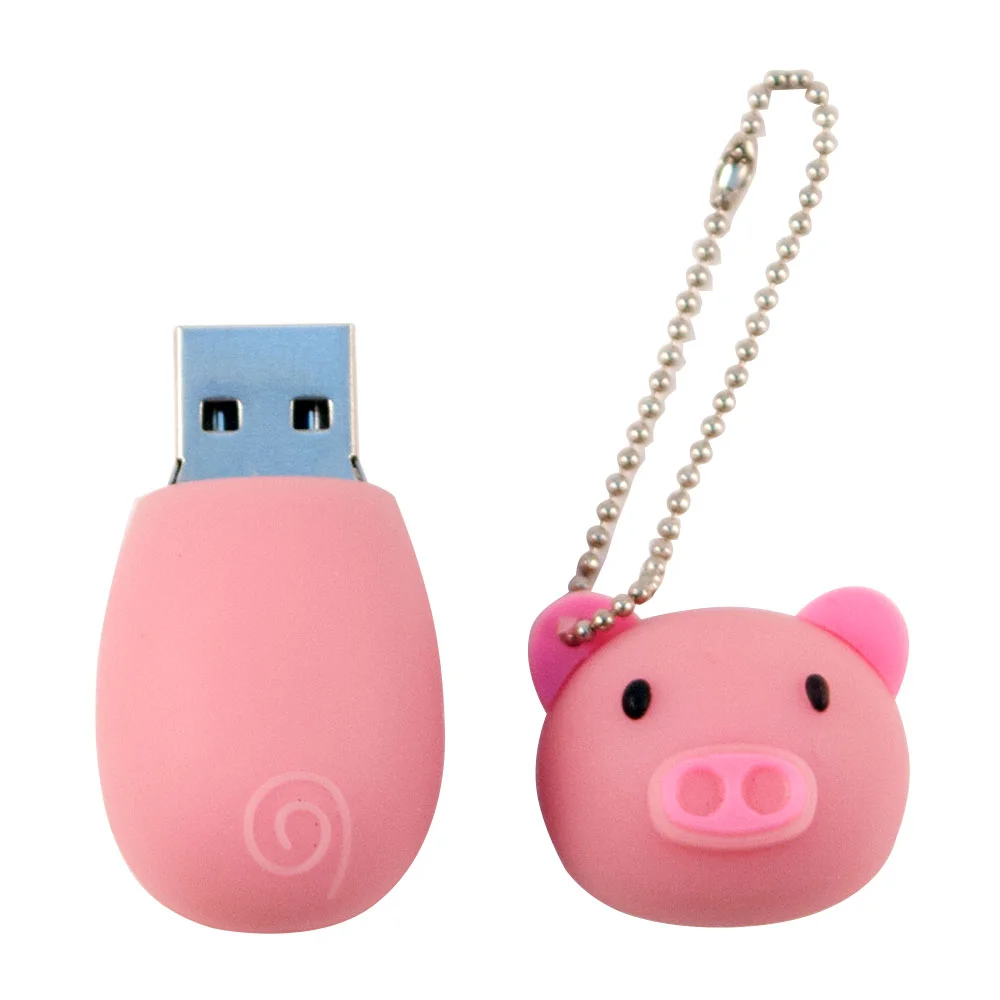 Флешка Резиновая Поросенок Piggy Q430 розовый 32 Гб - фото 3