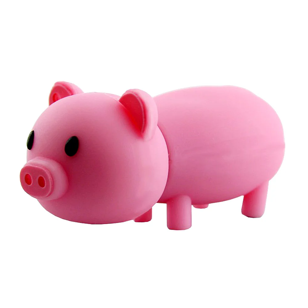 Флешка Резиновая Поросенок Piggy Q430 розовый 128 Гб - фото 7