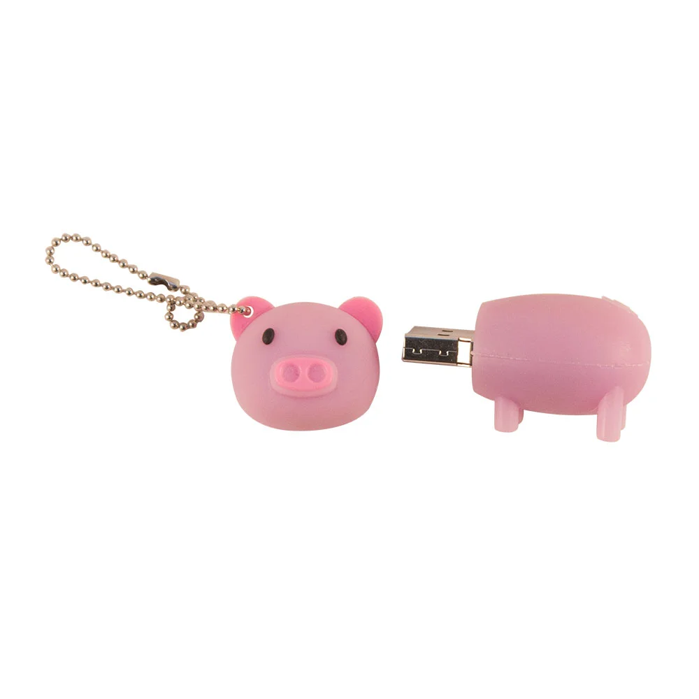 Флешка Резиновая Поросенок Piggy Q430 сиреневый 8 Гб - фото 6