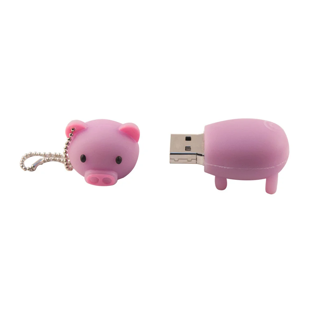 Флешка Резиновая Поросенок Piggy Q430 сиреневый 8 Гб - фото 7