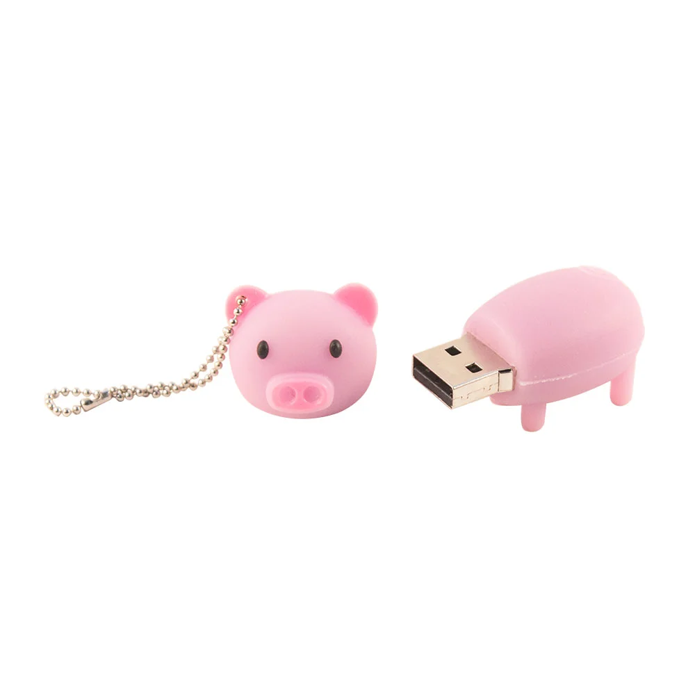 Флешка Резиновая Поросенок Piggy Q430 сиреневый 512 Гб - фото 8