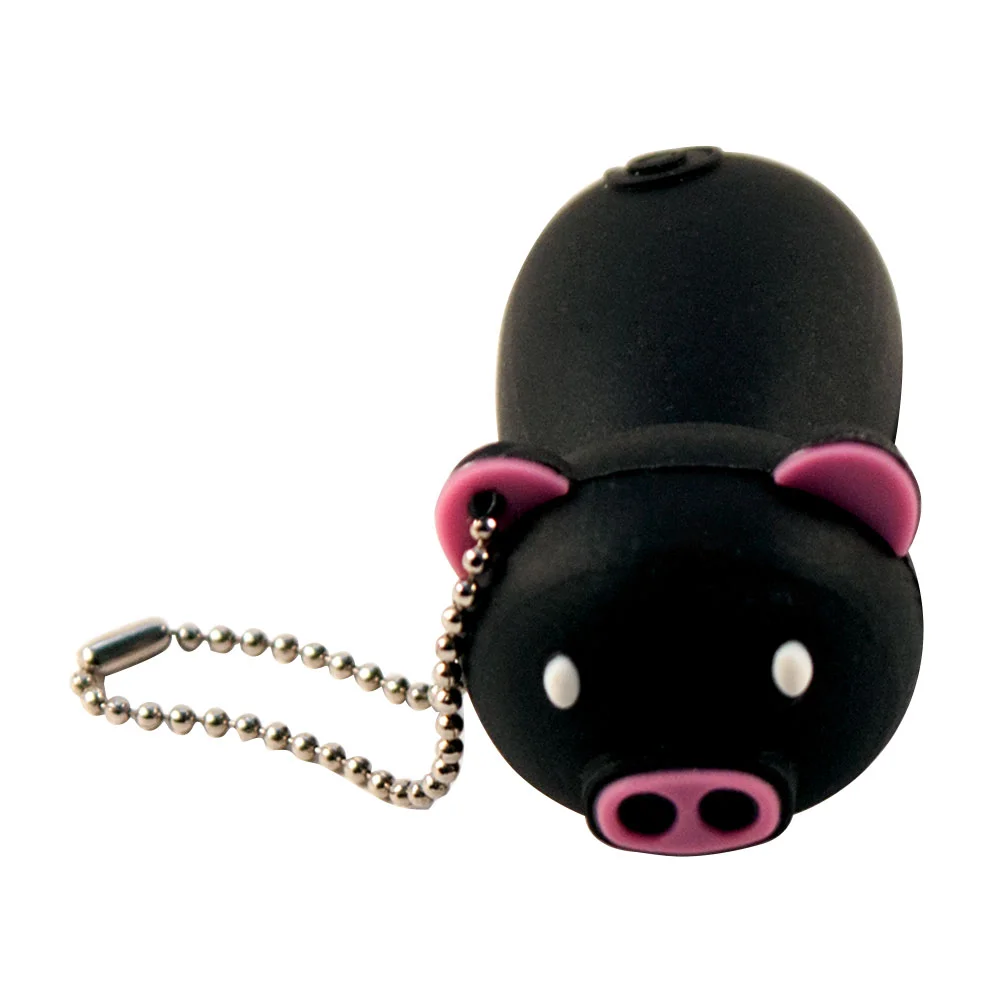 Флешка Резиновая Поросенок Piggy Q430 черный 2 Гб - фото 1