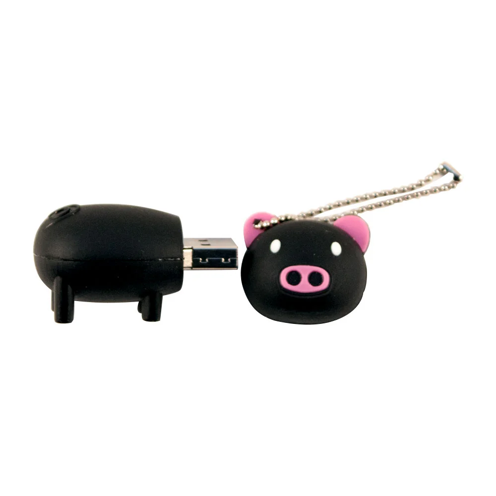 Флешка Резиновая Поросенок Piggy Q430 черный 512 Гб - фото 4