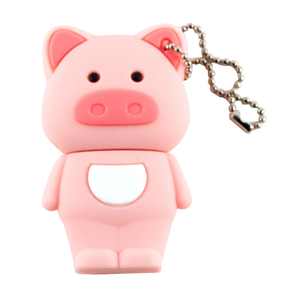 Флешка Резиновая Свинья Pig S432 розовая 16 Гб - фото 4
