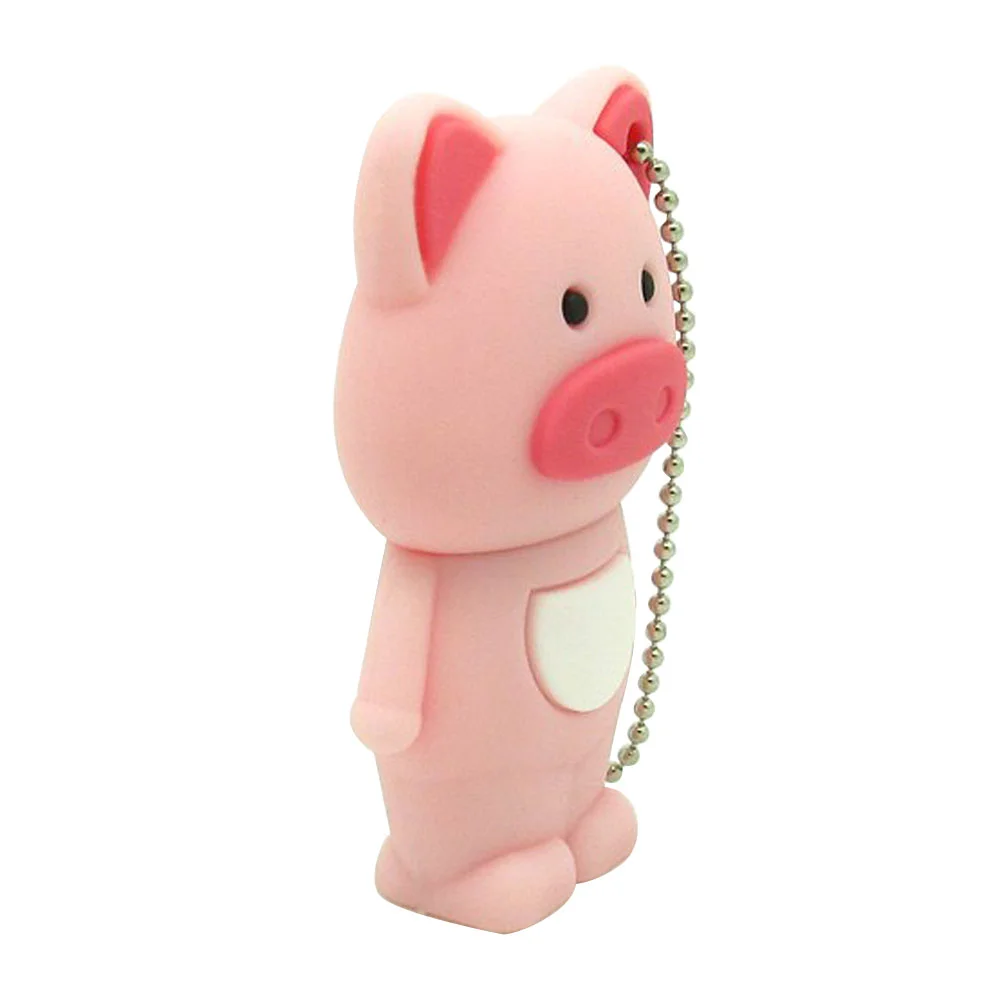 Флешка Резиновая Свинья Pig S432 розовая 128 Гб - фото 7