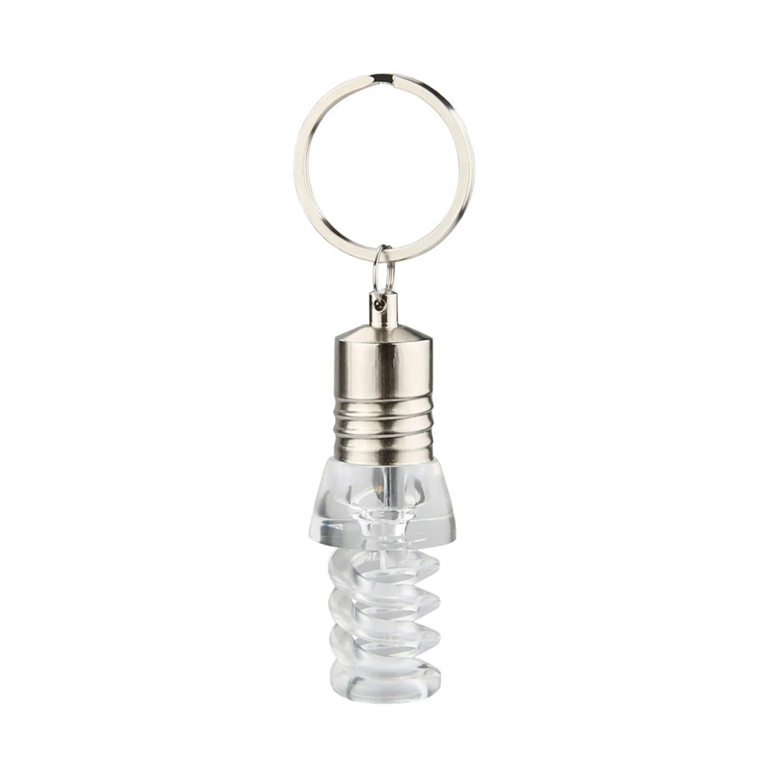 Флешка Стеклянная Лампочка Спираль Bulb Spiral W433 серебряная 512 Гб Прозрачный - фото 7