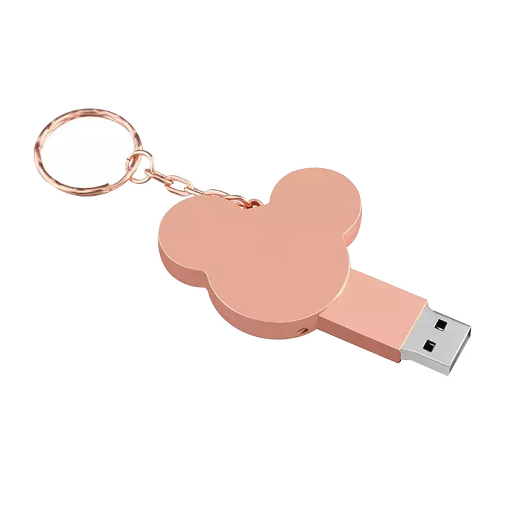 Флешка Металлическая Микки Маус Mickey Mouse R435 розовый 2 Гб - фото 1