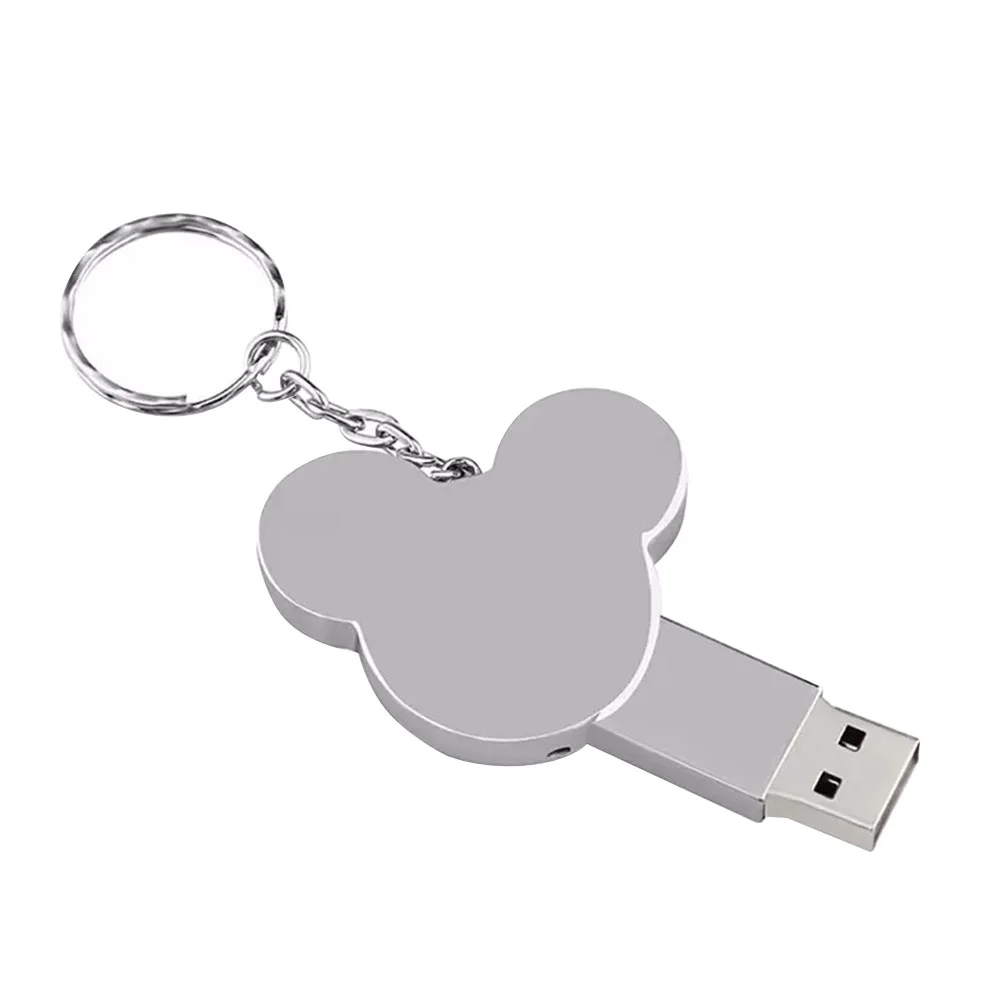 Флешка Металлическая Микки Маус Mickey Mouse R435 серебряный 512 Гб