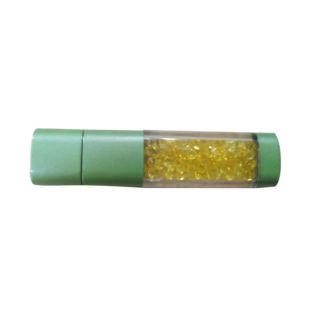 Флешка Стеклянная Актинос Aktinos Glass W442 зеленый 256 Гб - фото 2