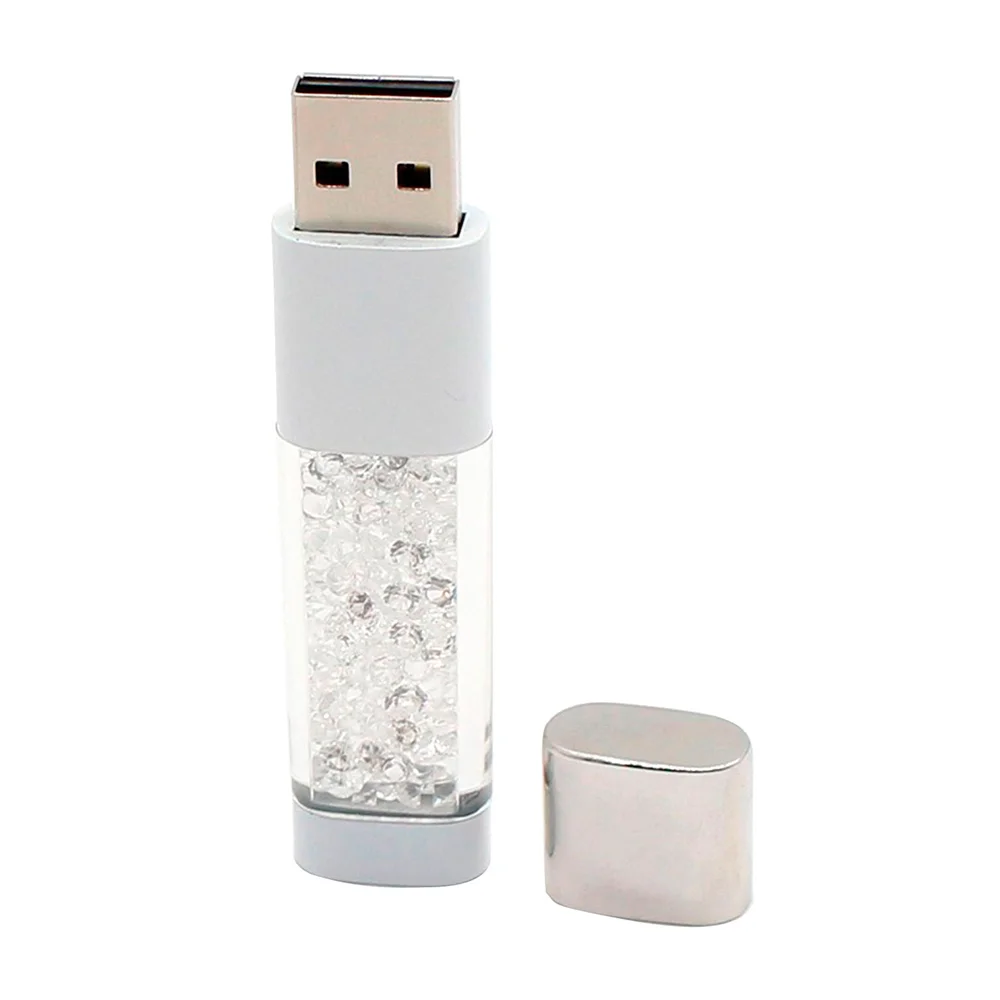 Флешка Стеклянная Актинос Aktinos Glass W442 белый 1 Гб - фото 4