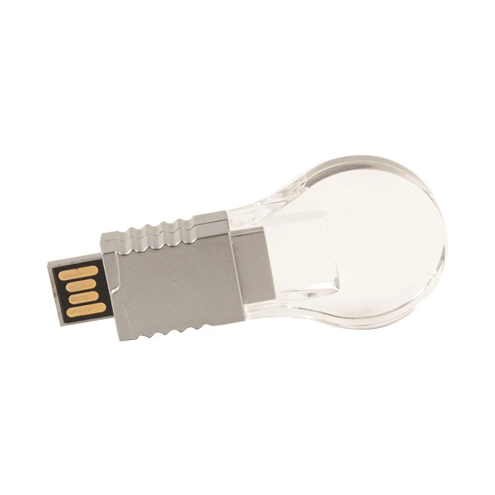 Флешка Пластиковая Лампочка Bulb Lite S443 серебряная 256 Гб Прозрачный - фото 2