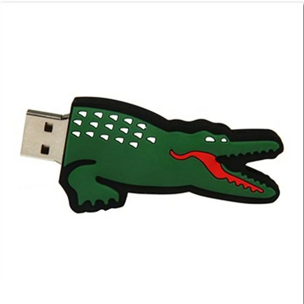 Флешка Резиновая Крокодил Crocodile Q446 зеленый 4 Гб - фото 8