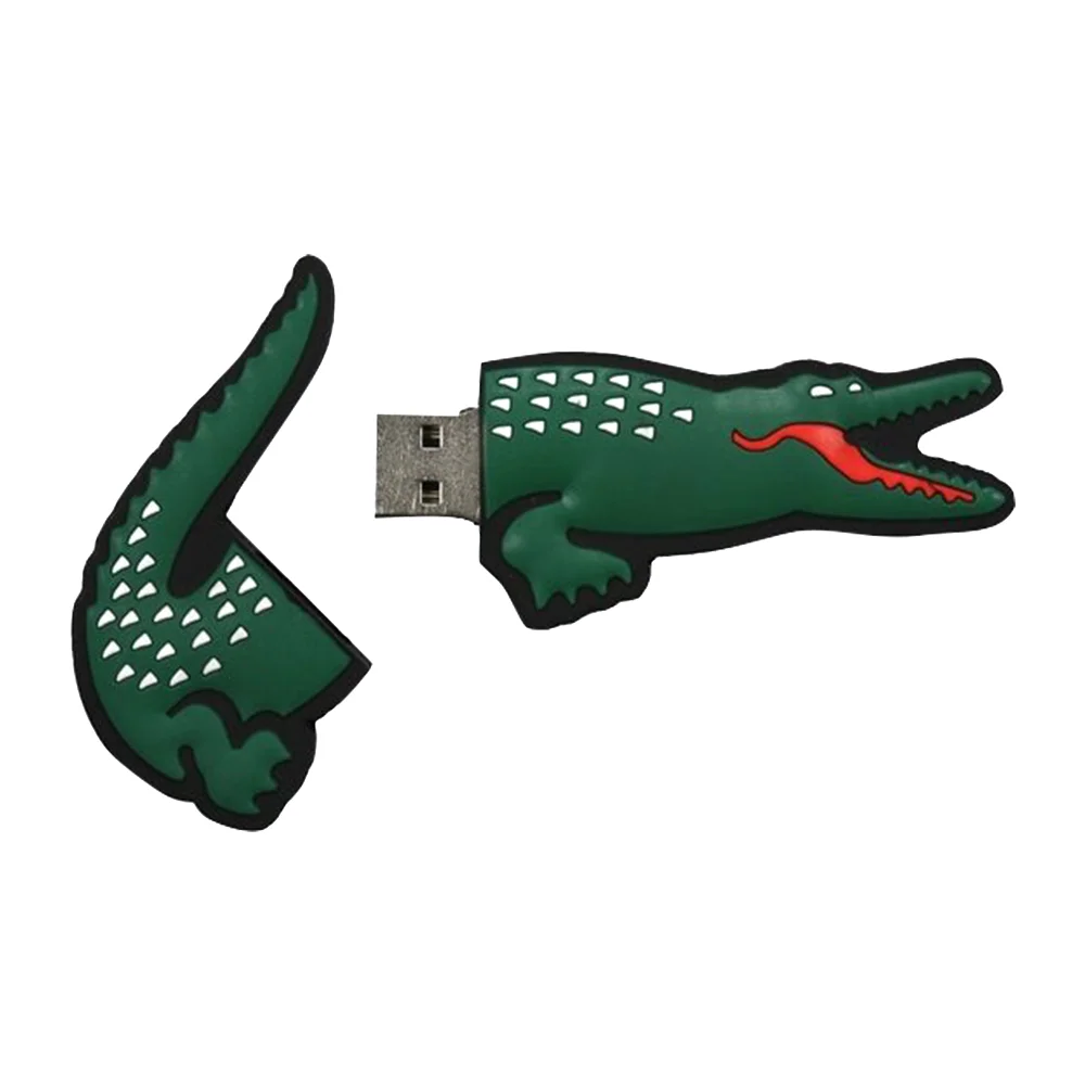 Флешка Резиновая Крокодил Crocodile Q446 зеленый 64 Гб - фото 9