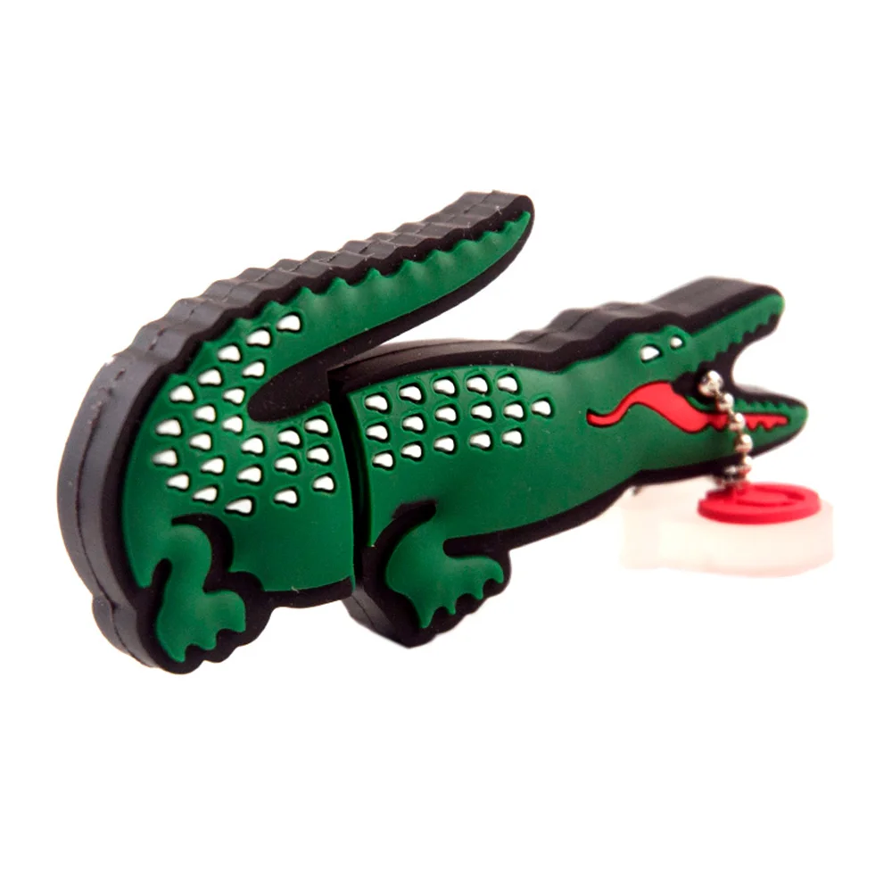 Флешка Резиновая Крокодил Crocodile Q446 зеленый 128 Гб - фото 5