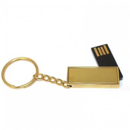 Флешка Металлическая Твистер Микро Twister Micro R453 золотой 64 Гб
