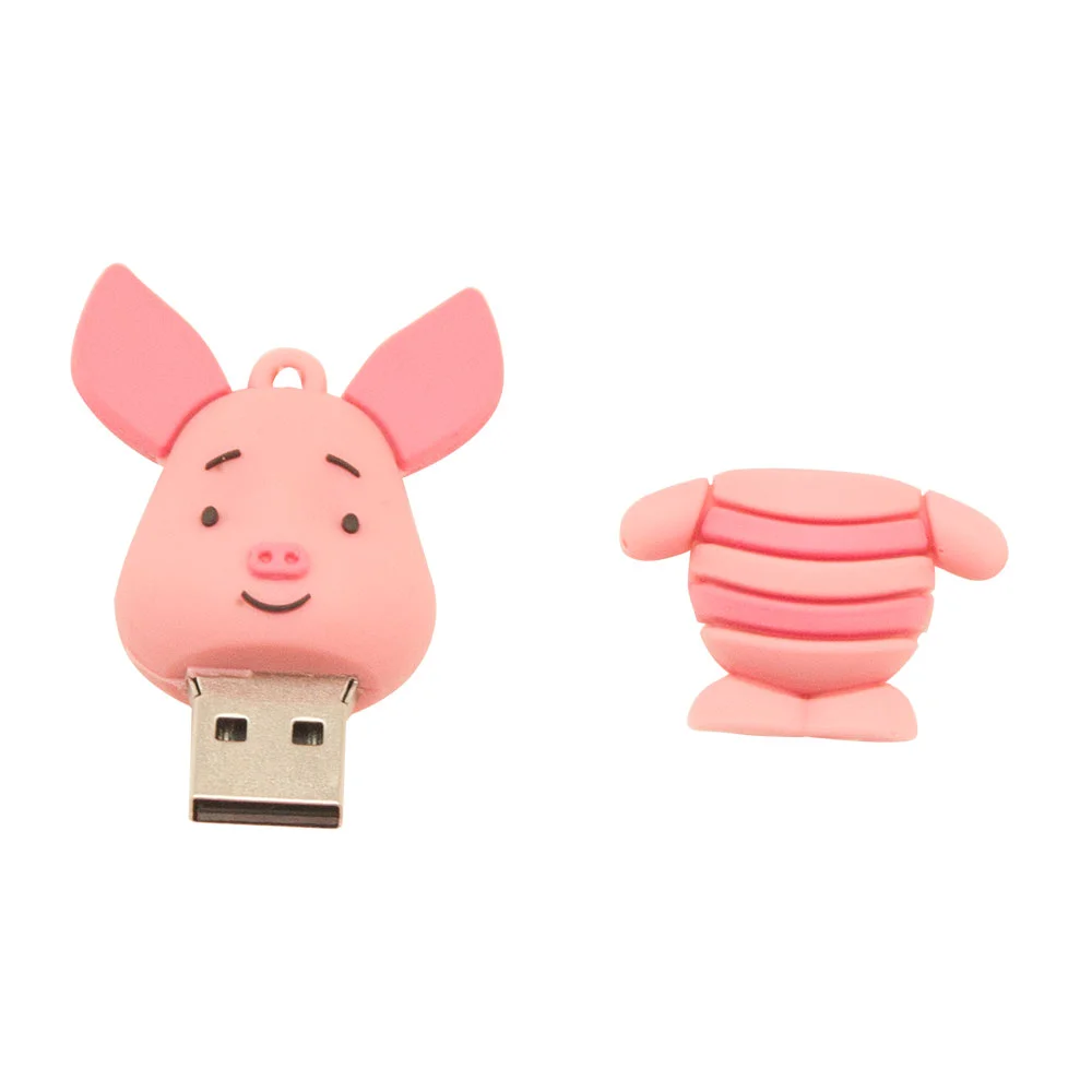 Флешка Резиновая Пятачок Piglet Q455 мальчик розовый 512 Гб - фото 5