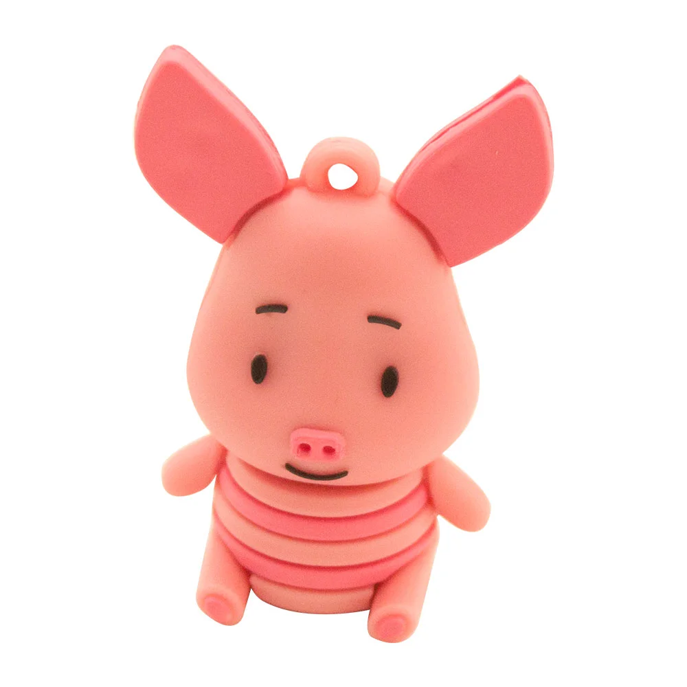 Флешка Резиновая Пятачок Piglet Q455 девочка розовая 256 Гб - фото 2
