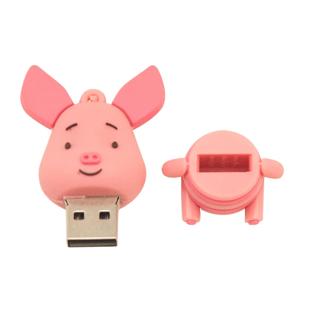 Флешка Резиновая Пятачок Piglet Q455 девочка розовая 512 Гб - фото 3