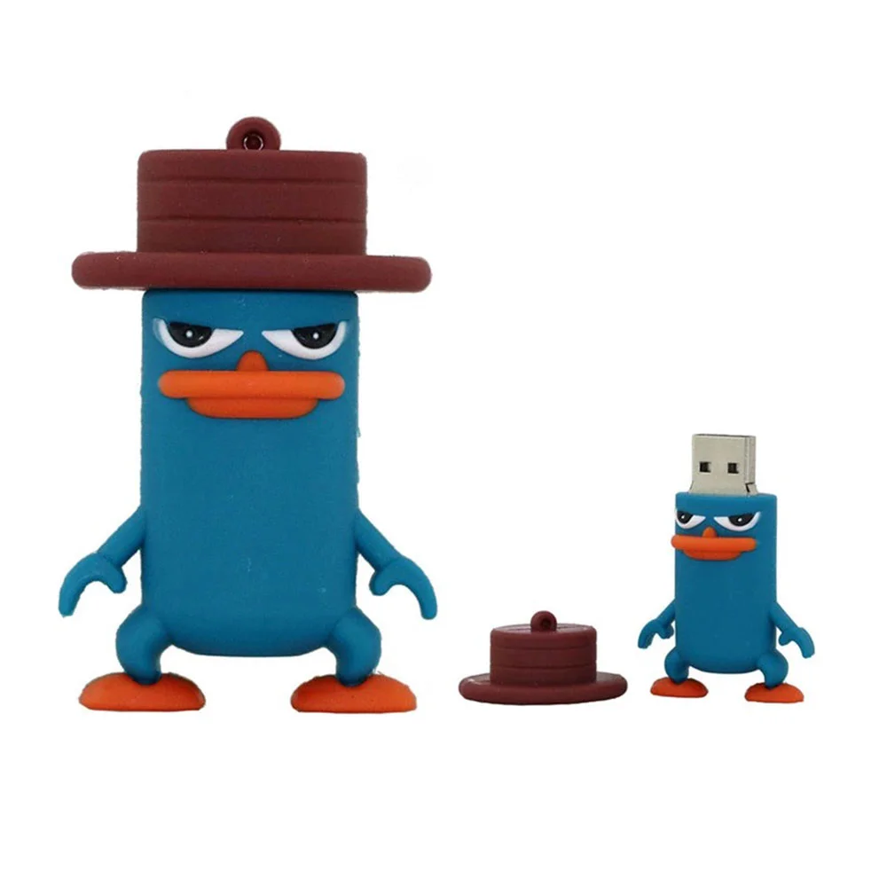 Флешка Резиновая Перри Утконос Perry the Platypus Q454 синий 32 Гб - фото 7