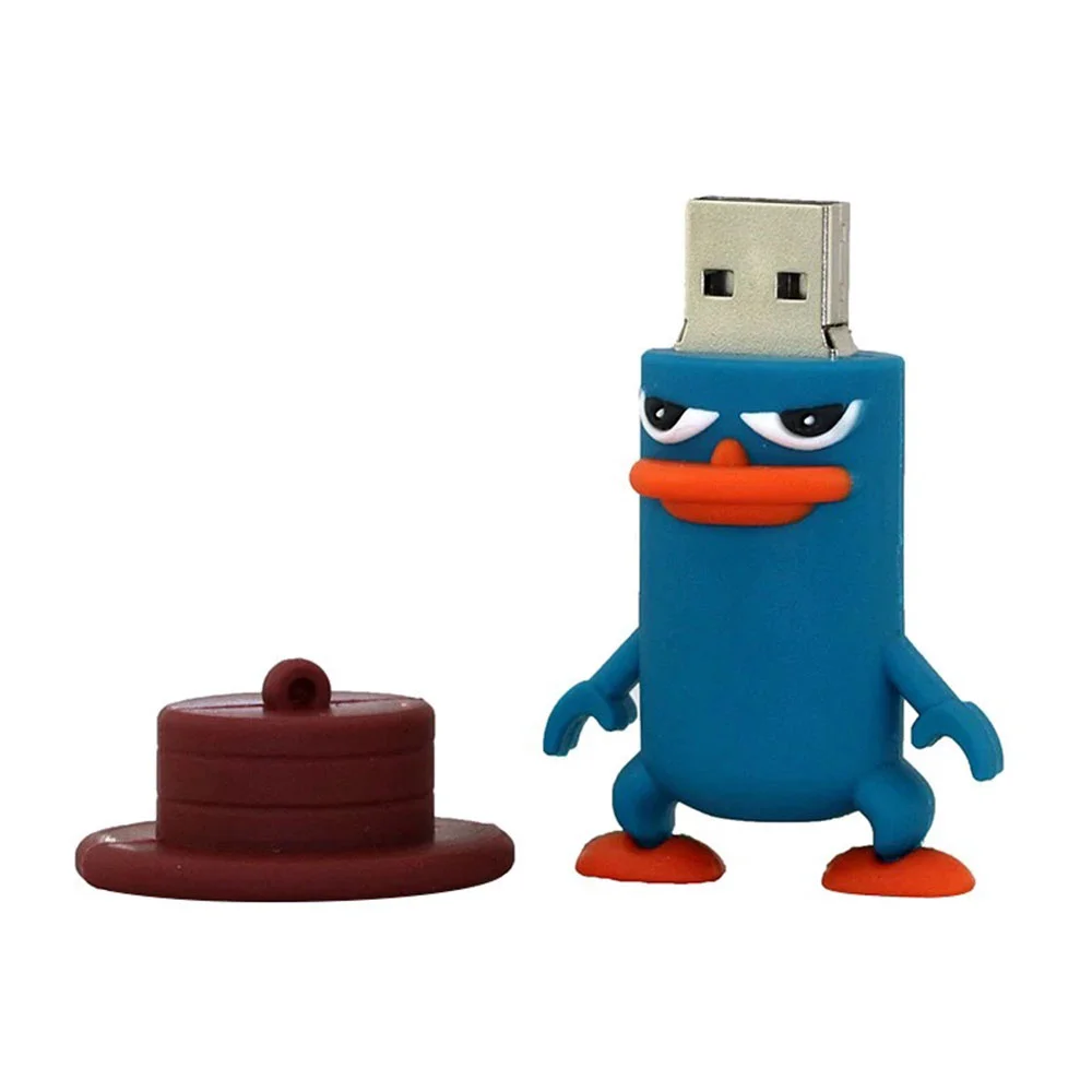 Флешка Резиновая Перри Утконос Perry the Platypus Q454 синий 128 Гб - фото 2