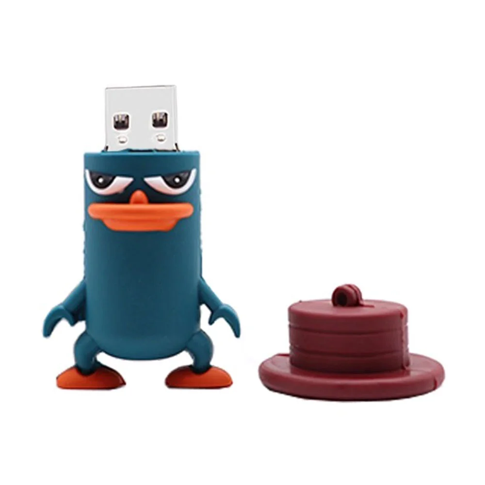 Флешка Резиновая Перри Утконос Perry the Platypus Q454 синий 512 Гб - фото 4