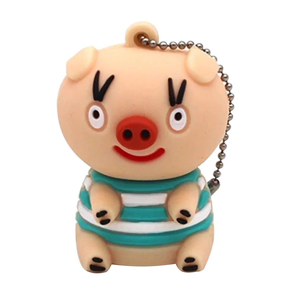 Флешка Резиновая Поросенок Матрос Уайт Pig Sailor White Q458 розовый 2 Гб - фото 1