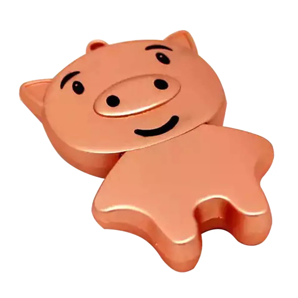 Флешка Металлическая Свинья Pig R459 розовый 128 Гб