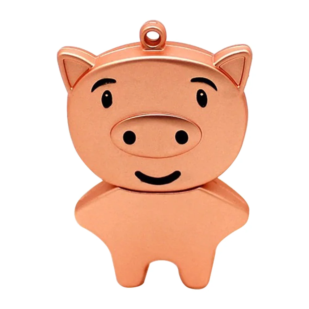Флешка Металлическая Свинья Pig R459 розовый 256 Гб - фото 5