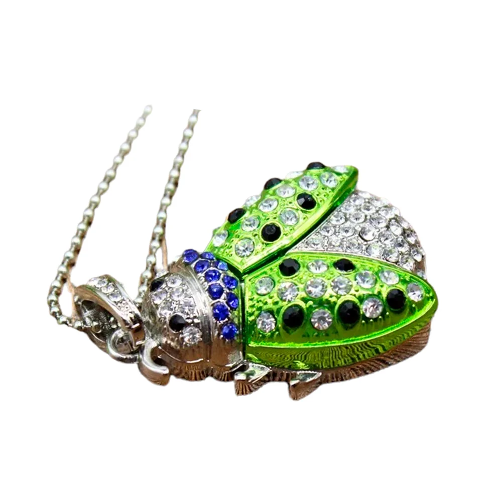 Флешка Металлическая Жук Beetle R451 зеленый 16 Гб - фото 3