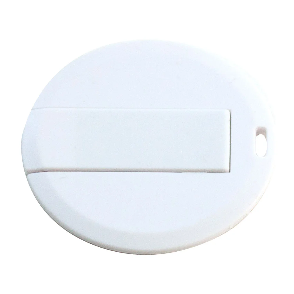 Флешка Пластиковая Визитка Раунд Round Visit Card S474 белый 4 Гб