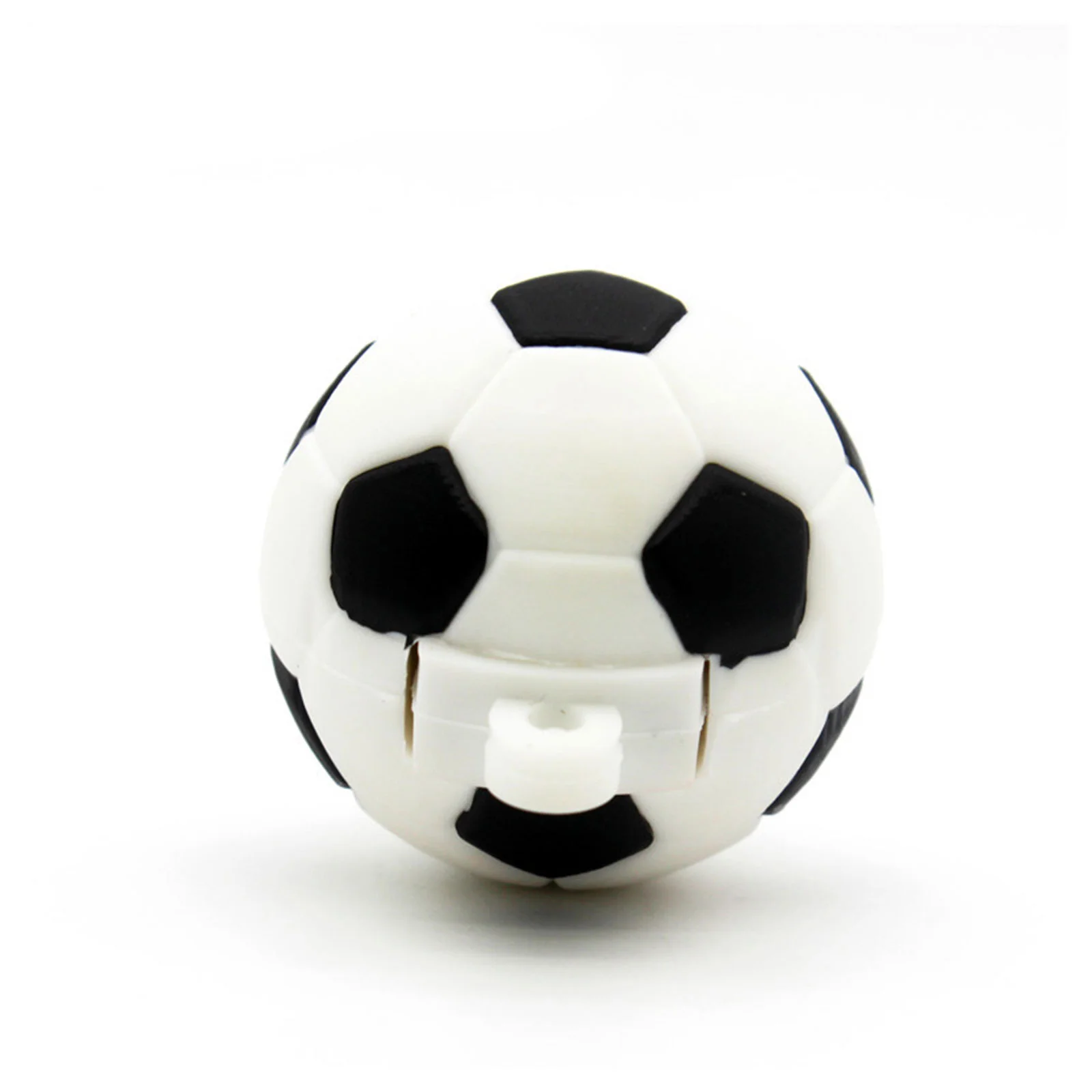 Флешка Резиновая Футбольный Мяч Soccer Ball Q485 черный-белый 1 Гб - фото 1