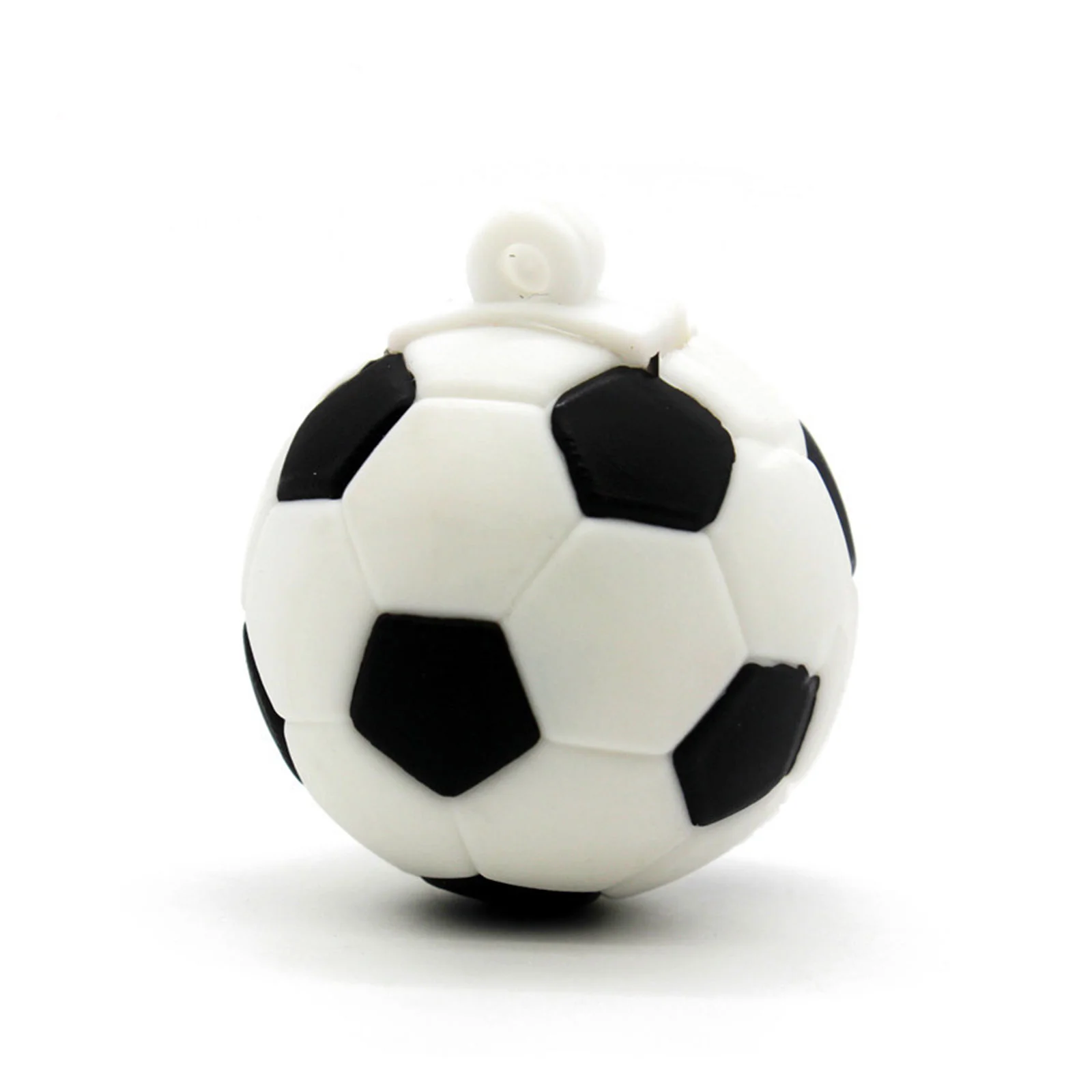 Флешка Резиновая Футбольный Мяч Soccer Ball Q485 черный-белый 2 Гб - фото 4