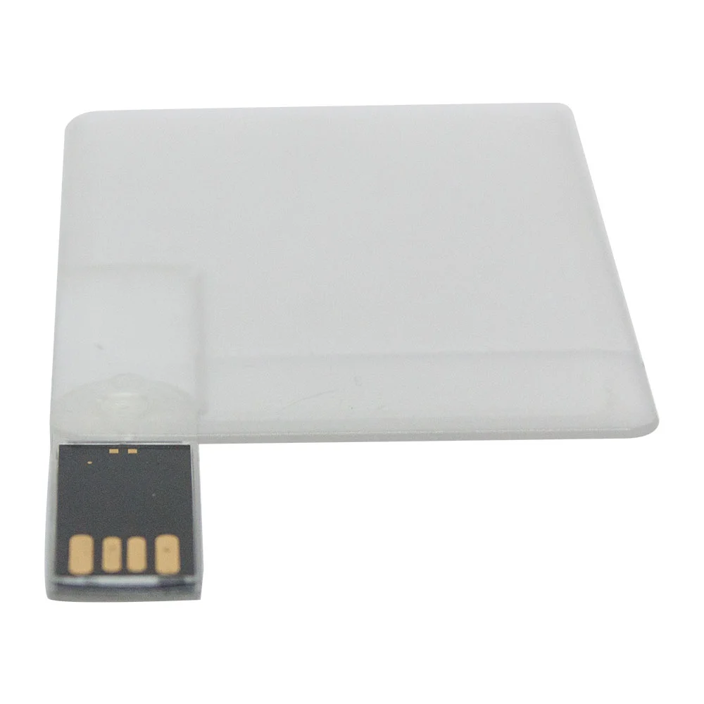 Флешка Пластиковая Визитка Клеа Visit Card Clear S486 прозрачный 2 Гб - фото 4
