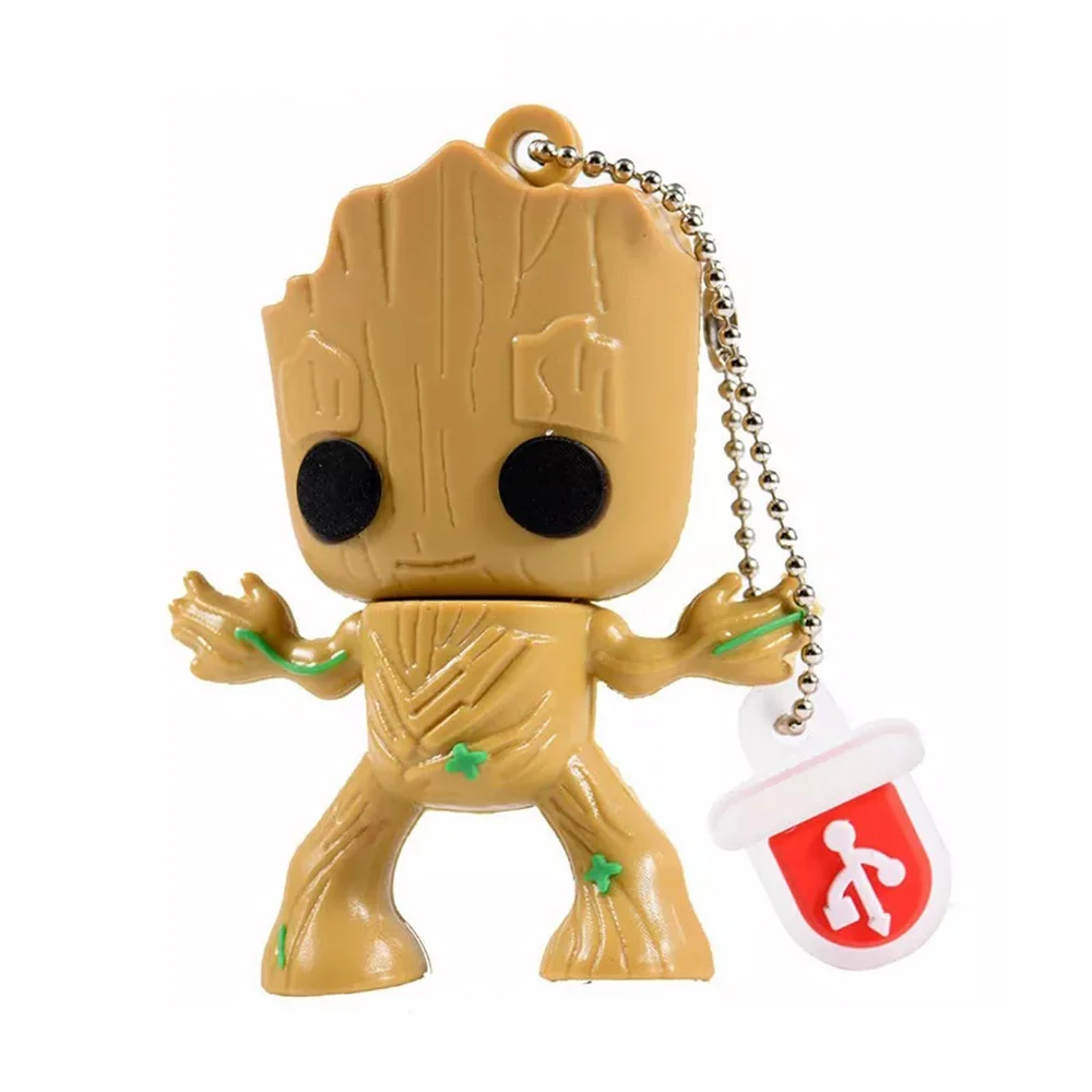 Флешка Резиновая Грут Groot Q487 бежевый 4 Гб - фото 1
