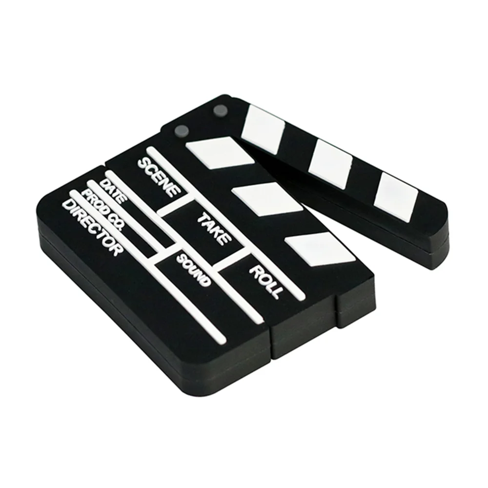 Флешка Резиновая Хлопушка Clapperboard Q137 черный 32 Гб Белый - фото 4