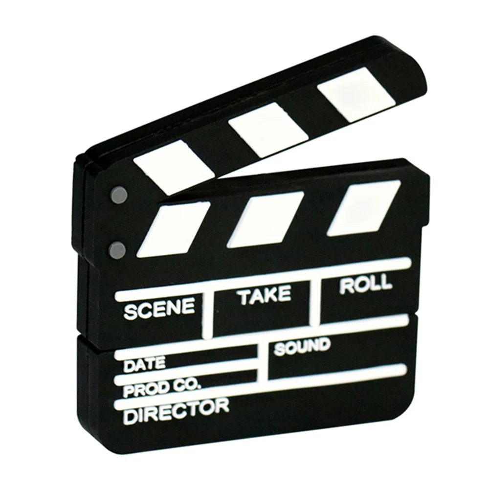Флешка Резиновая Хлопушка Clapperboard Q137 черный 64 Гб Белый - фото 6