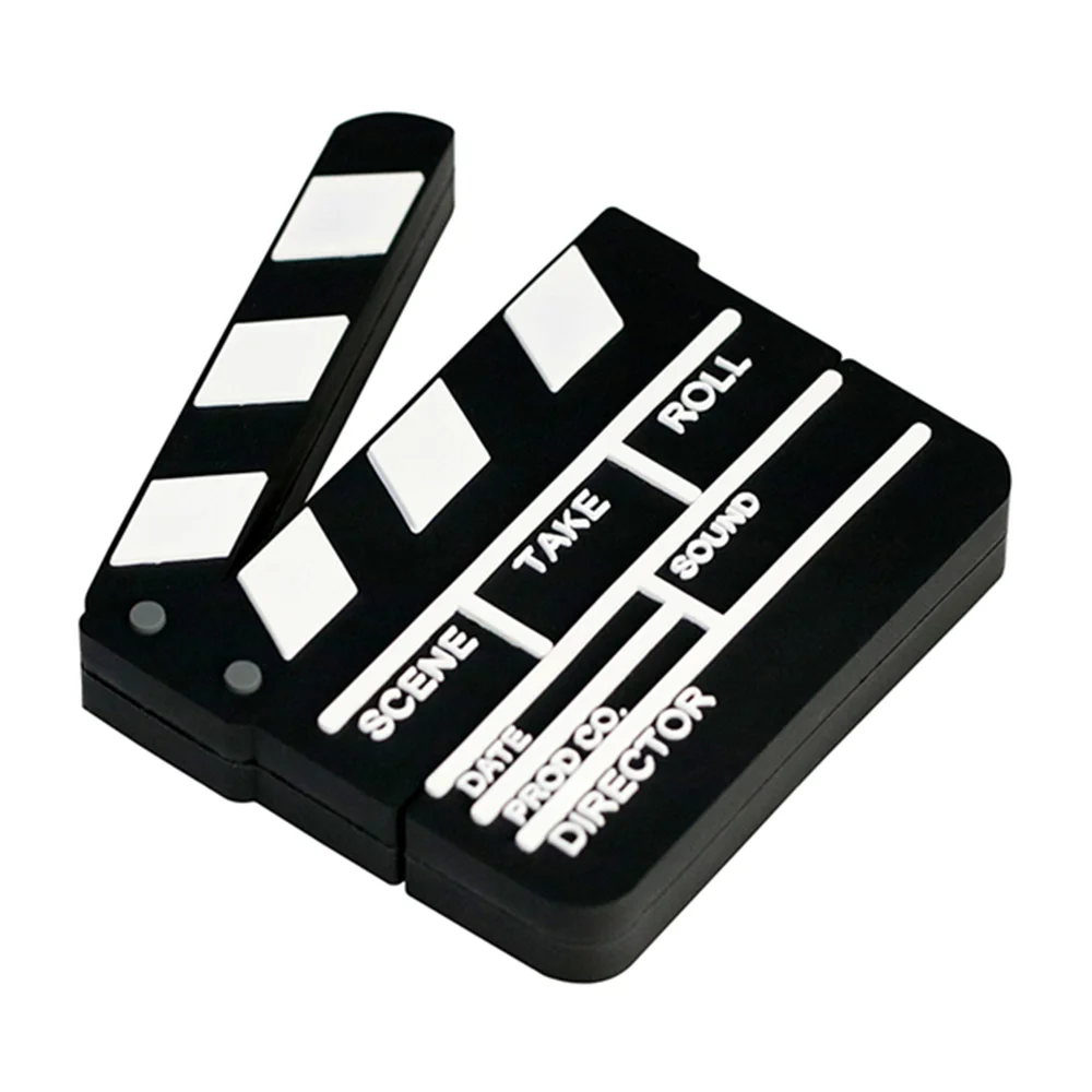 Флешка Резиновая Хлопушка Clapperboard Q137 черный 256 Гб Белый - фото 5