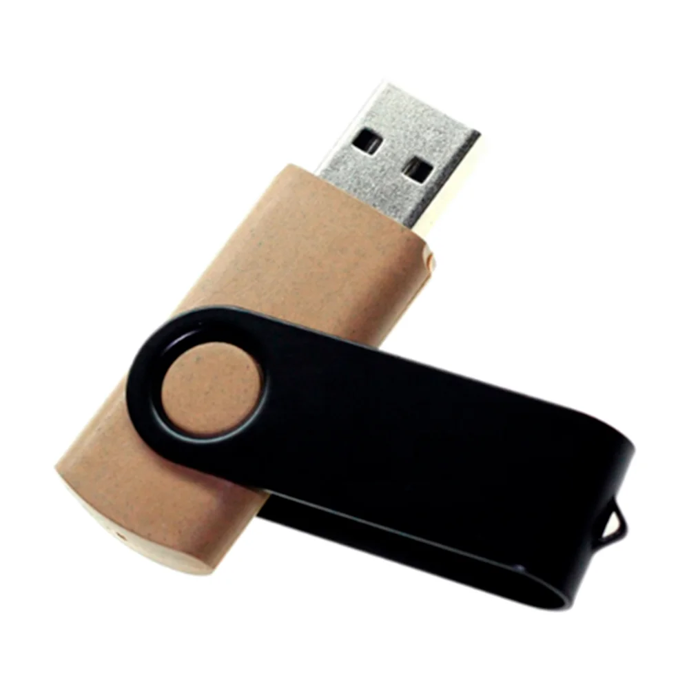 Флешка Бумажная Твистер \Twister Paper\ D490 бежевый-черный 16 Гб - фото 2