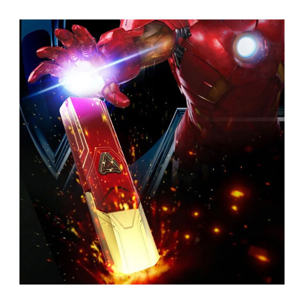 Флешка Металлическая Железный человек Марвел "Iron Man Marvel" R513 красный 1 Гб Золотой - фото 9