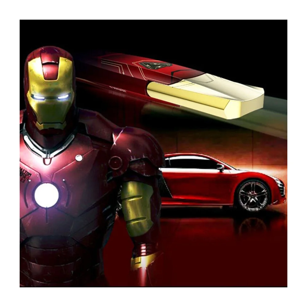 Флешка Металлическая Железный человек Марвел "Iron Man Marvel" R513 красный 2 Гб Золотой - фото 10