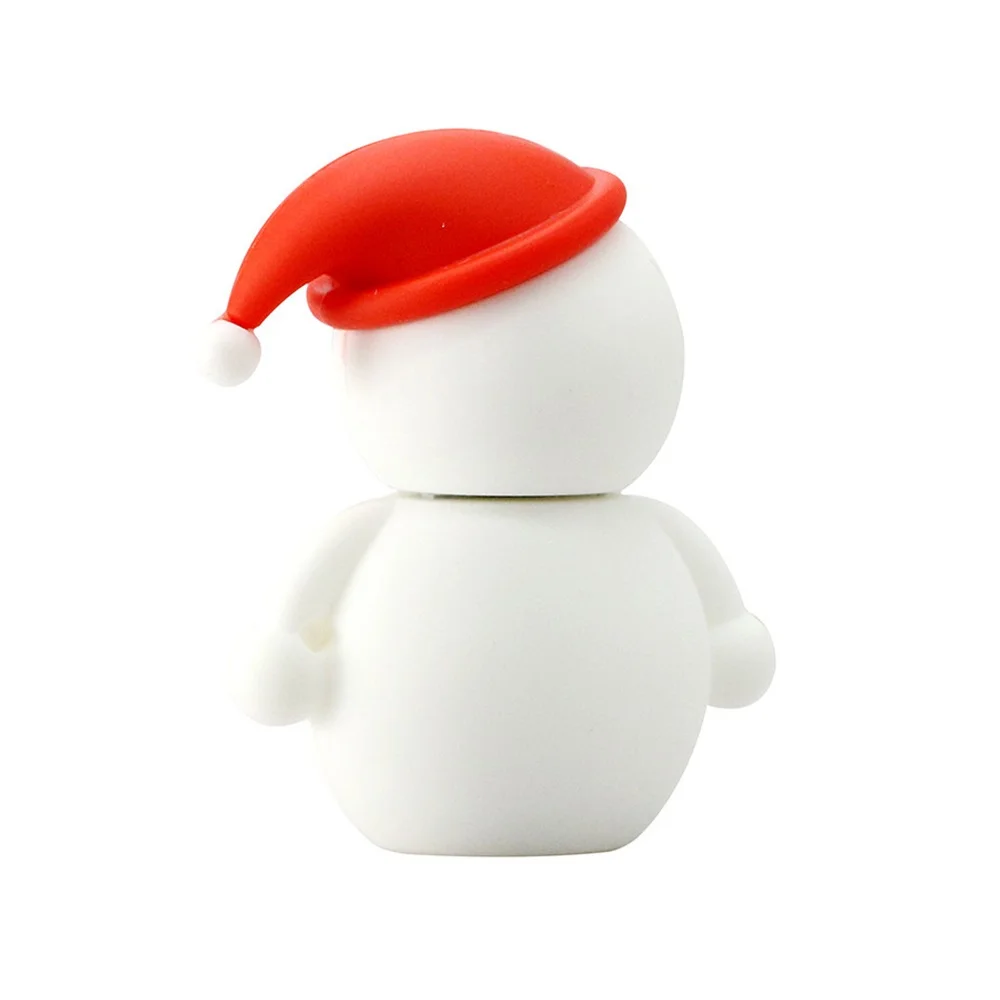 Флешка Резиновая Снеговик Буви SnowMan Buwi Q599 белый 2 Гб - фото 3
