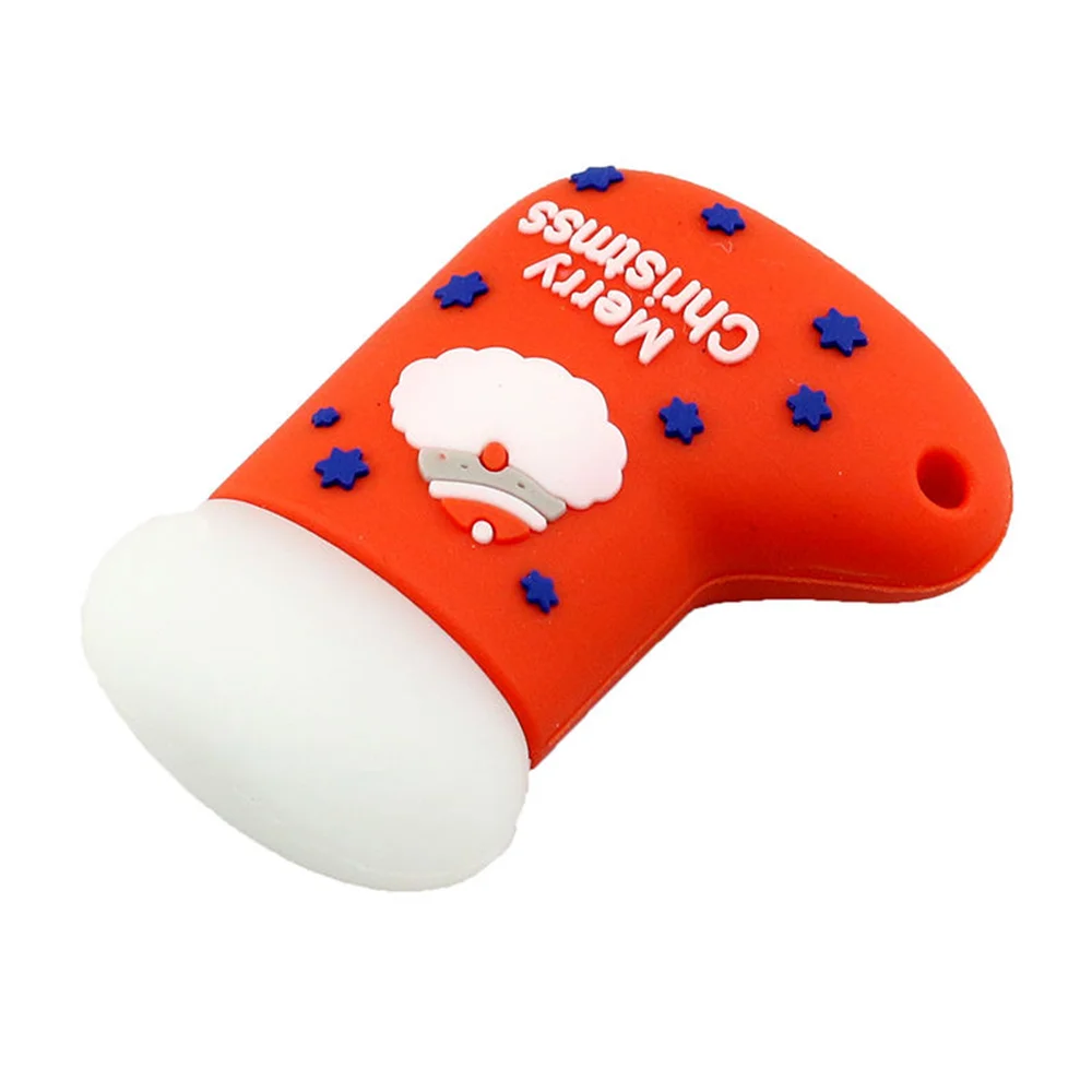 Флешка Резиновая Новогодний носок Christmas sock Q596 красный 8 Гб - фото 5