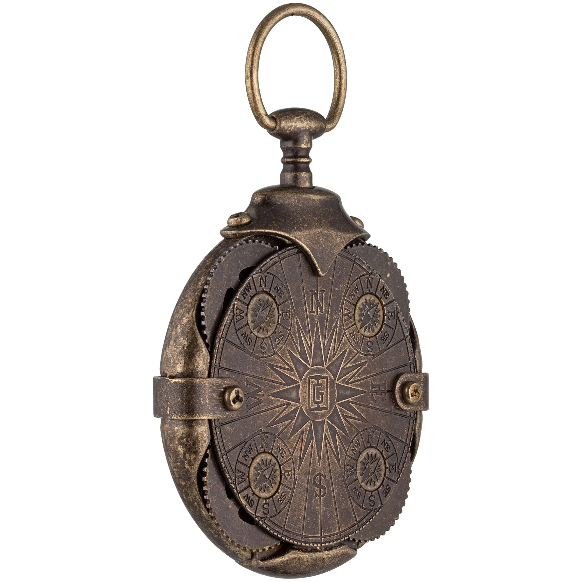 Флешка Металлическая Криптекс Компас Cryptex Compass R591 бронзовый 512 Гб - фото 4