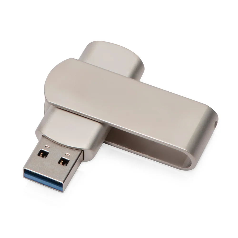 Флешка Металлическая Твистер Одус "Twister Odus" R505 серебряный матовый 2 Гб - фото 4